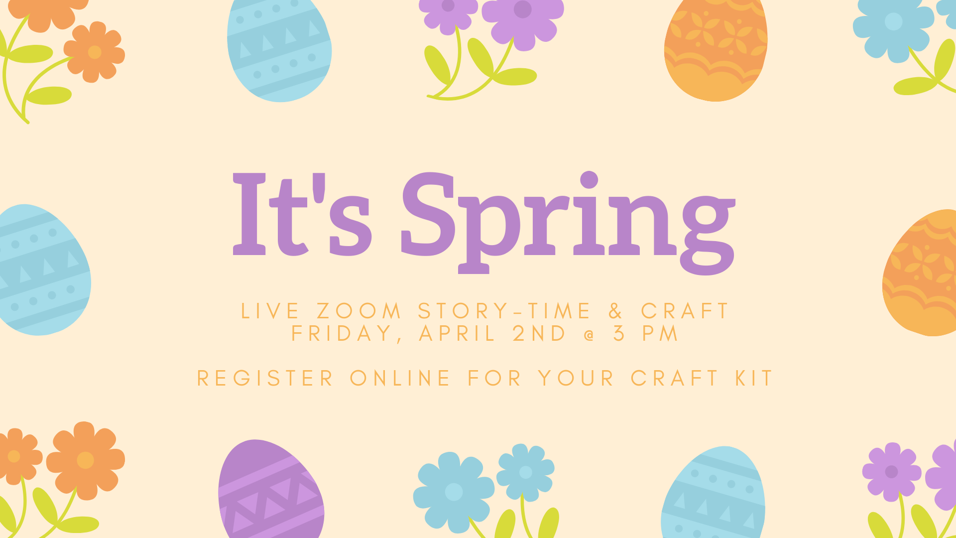 it's spring virtual storytime on zoom