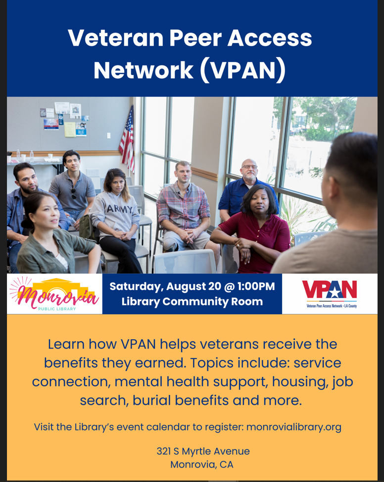 Veteran Peer Access Network (VPAN) information