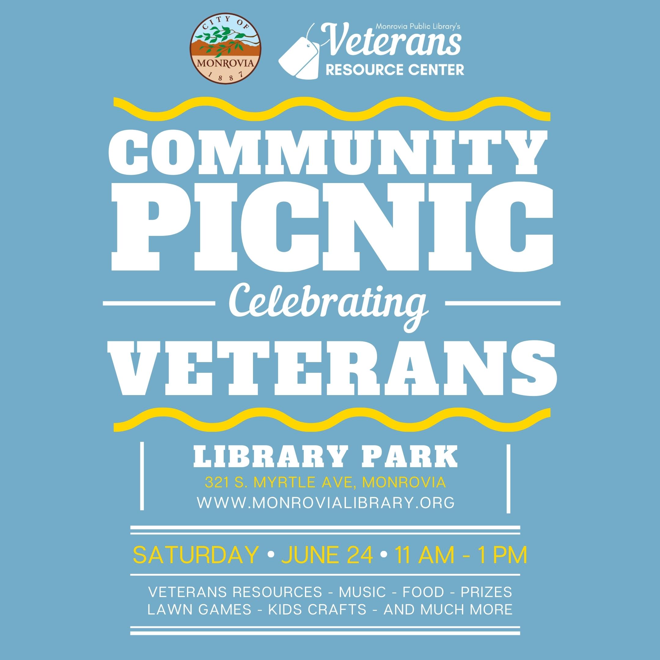 community picnic celebrating veterans flyer
