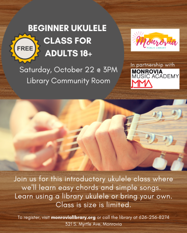 Beginner Ukulele Class for Adults 18+