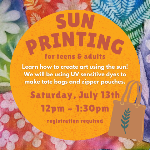 sunprinting for adults and teens
