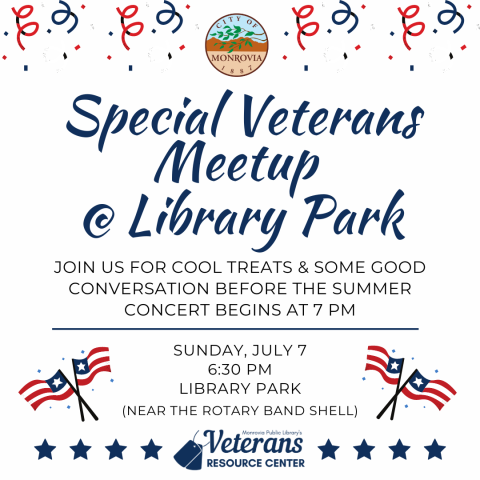 flyer for special veterans meetup