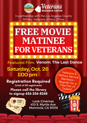 Movie Matinee for Veterans 10.26.24 (Updated)