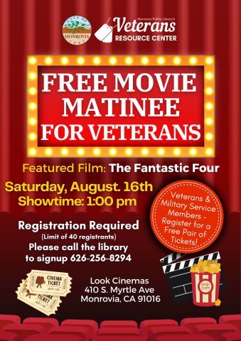 Movie Matinee for Veterans AUG 2025