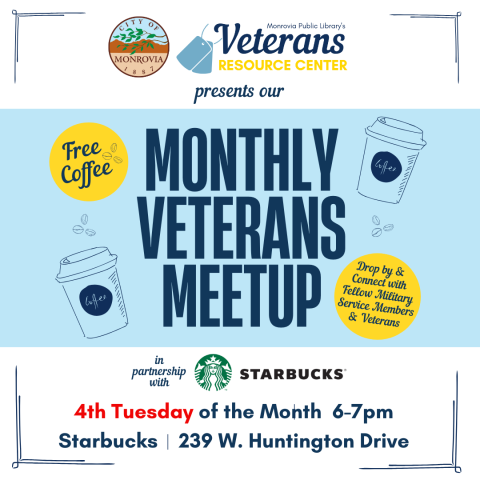 Veterans Monthly Meetup flyer 2025
