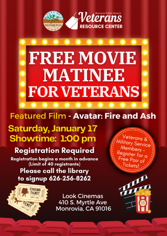 Free Movie Matinee for Veterans 