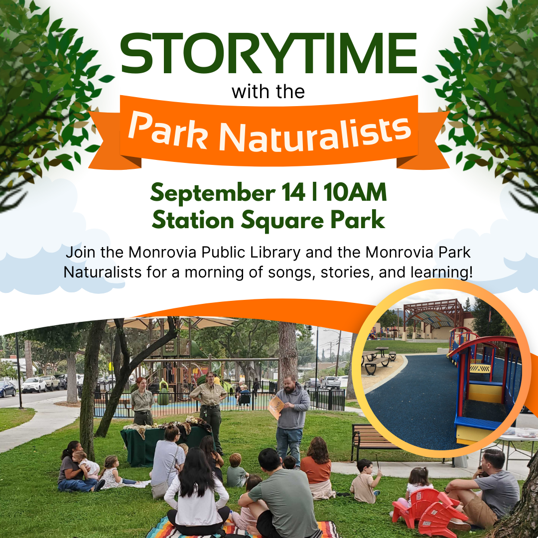 Promotional image for the Storytime with the Park Naturalists event occurring September 14, 2024 from 10:00am to 10:45am at Station Square Park.