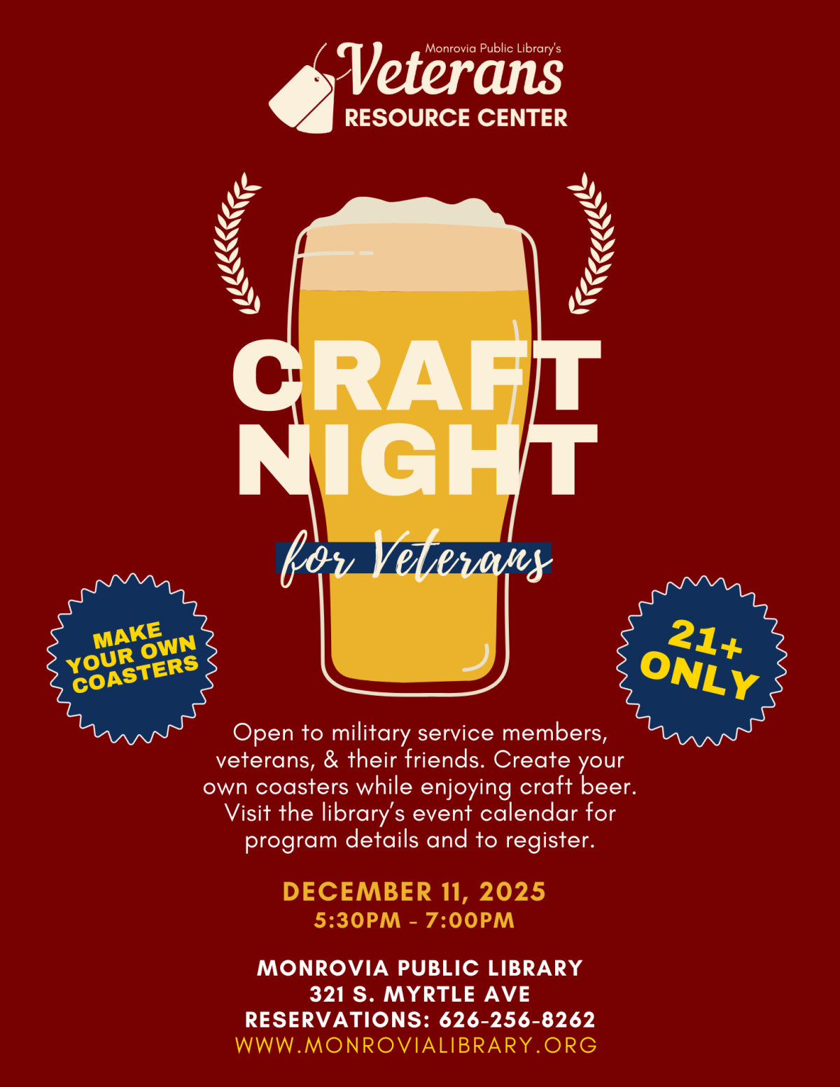 Craft Night for Veterans