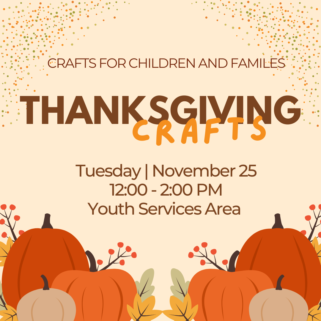 graphic for thanksgiving crafts with pumpkins